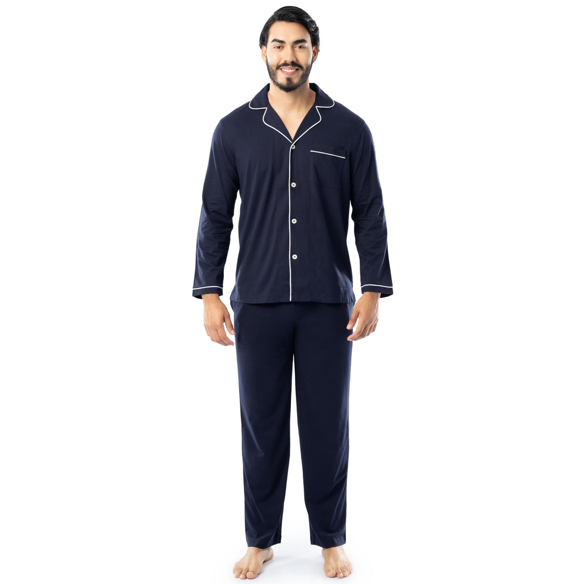 Fruit of the Loom Men's Jersey Knit Pajama Sleep Set