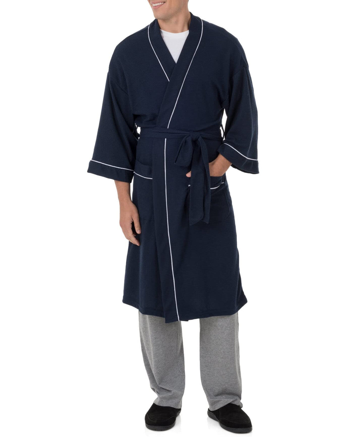 Fruit of the Loom Men's Waffle Knit Robe