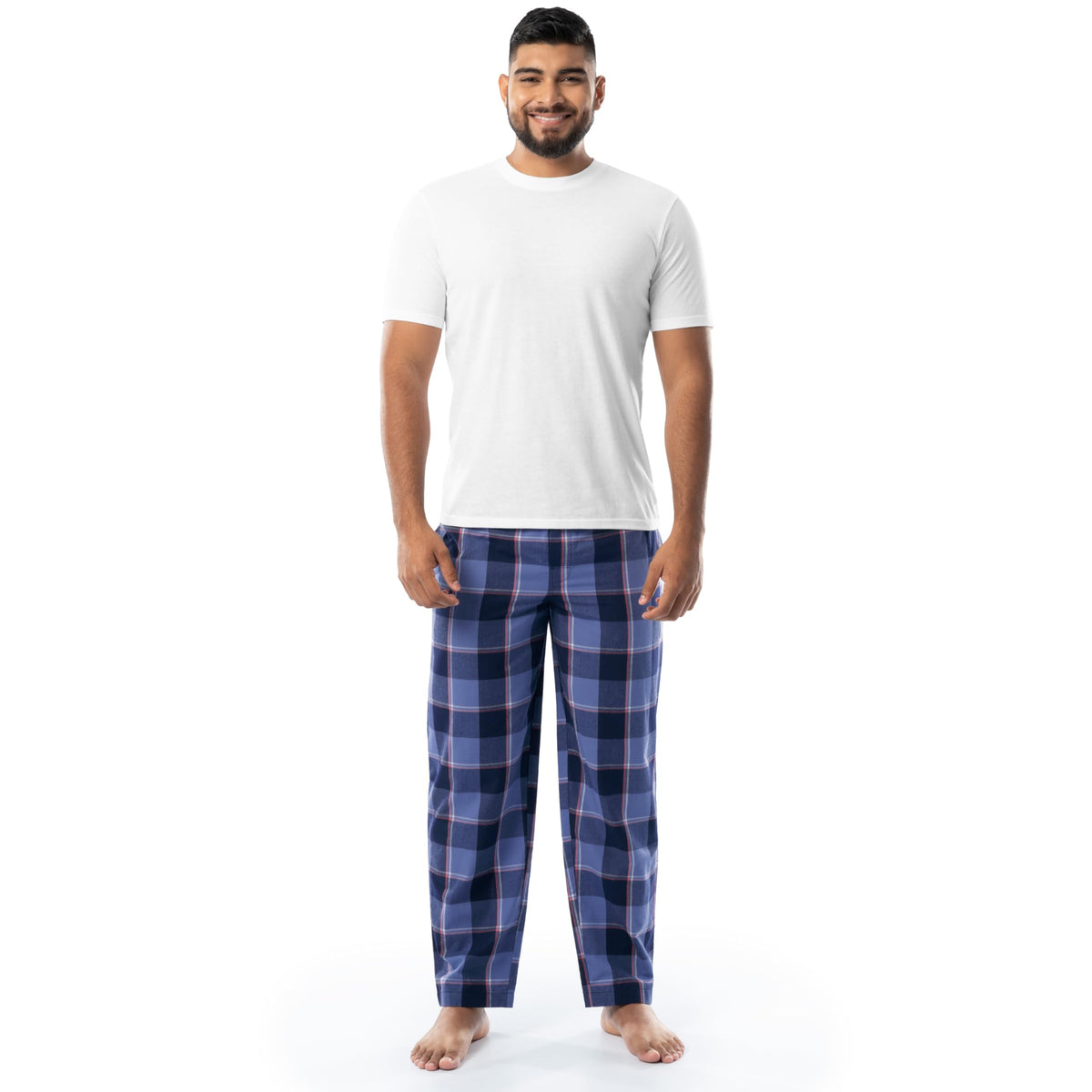 IZOD Men's Short Sleeve Jersey Top and Printed Pants Pajama Sleep Set