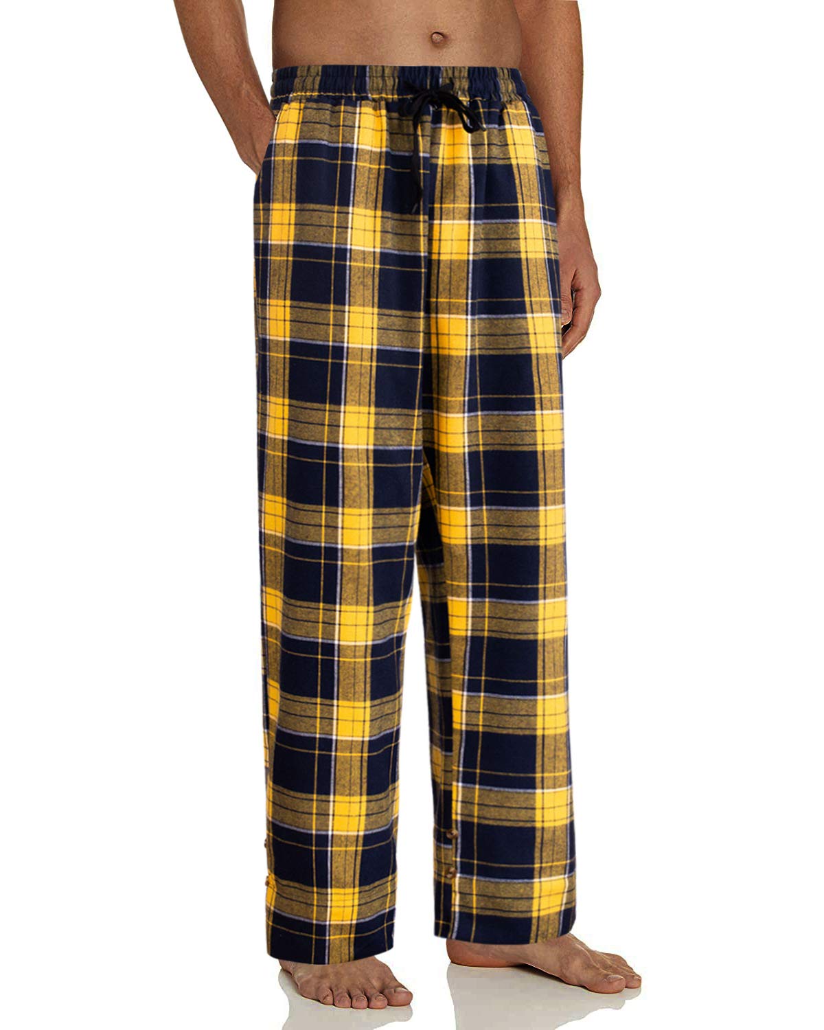 Mens Flannel Pajama Pants Plaid Heavyweight Cotton PJs Bottoms Sleepwear