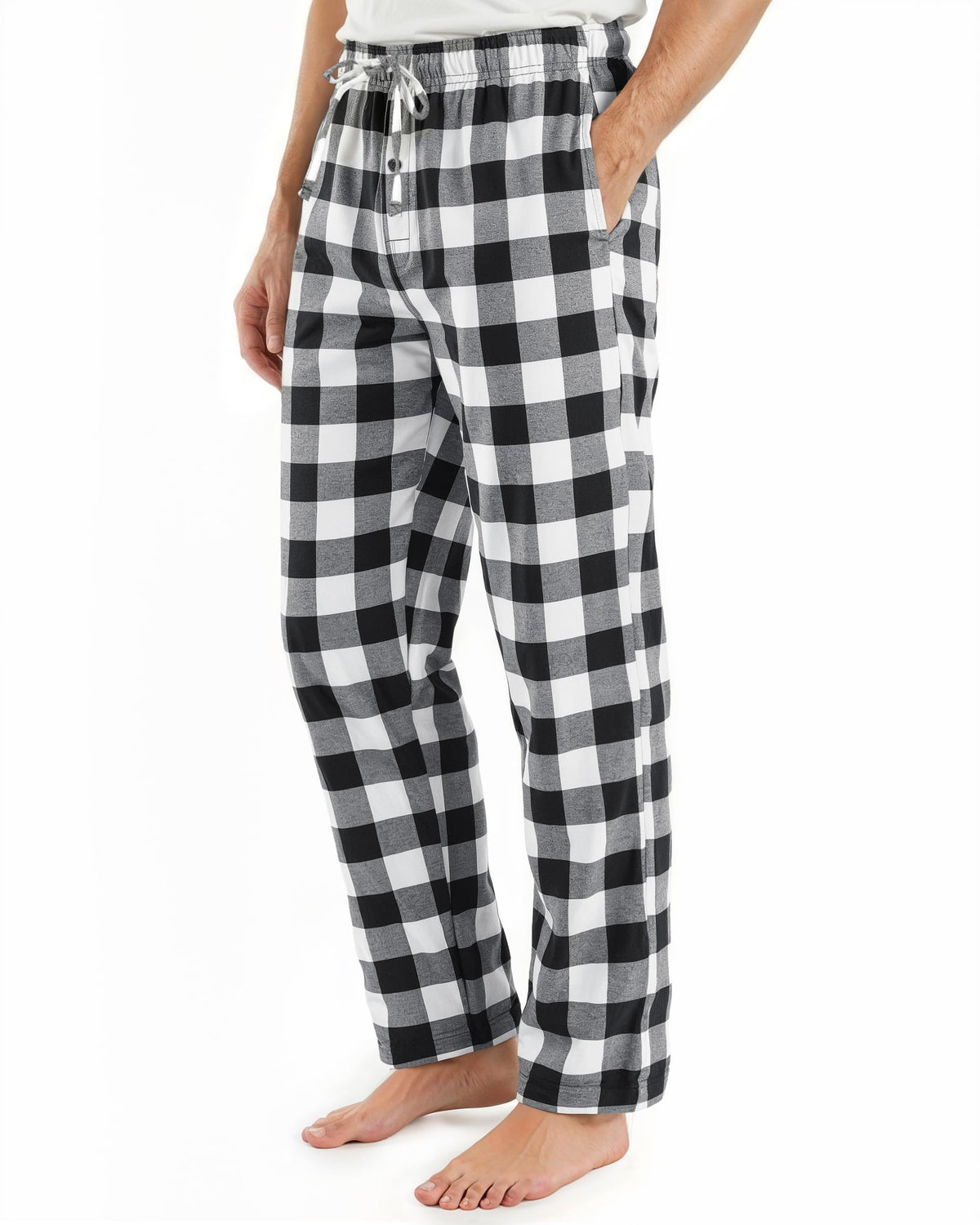 100% Soft Cotton Men Flannel Pajama Pants with Pockets