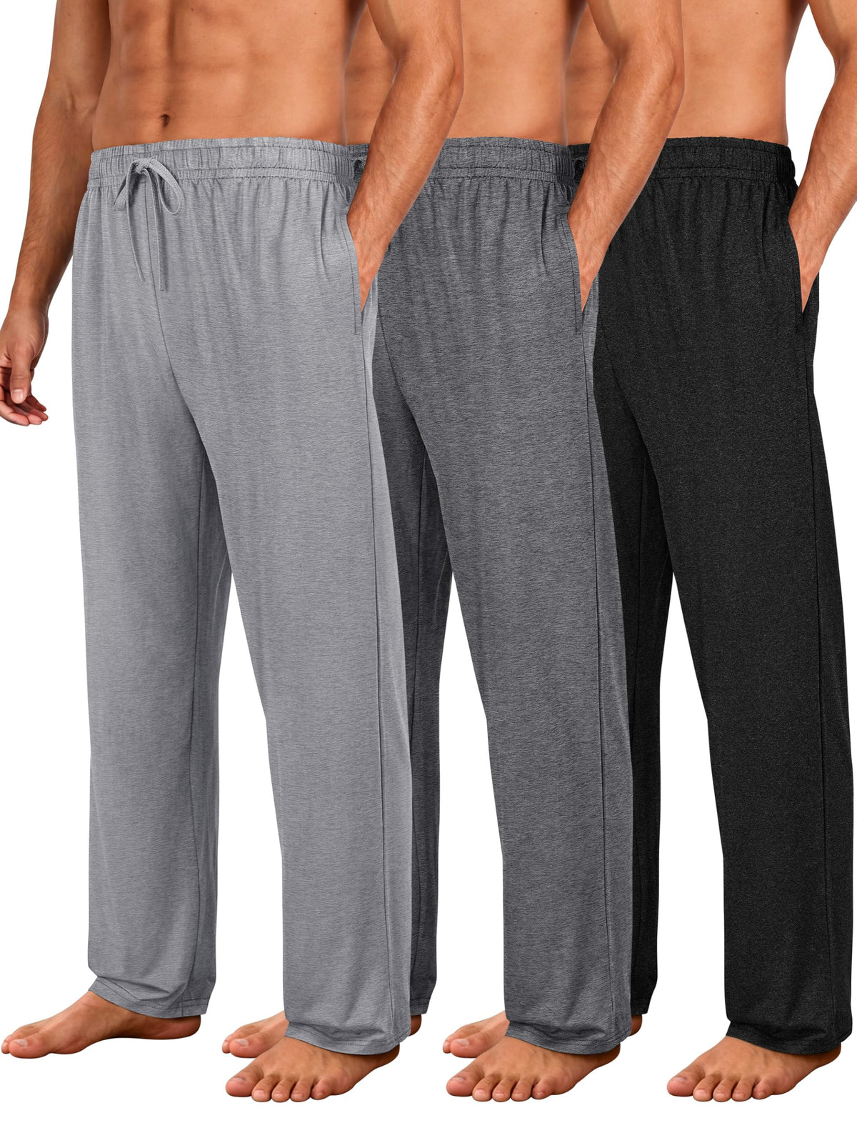 3 Pack Mens Pajama Pants Ultra Soft Comfy Loungewear Sleepwear