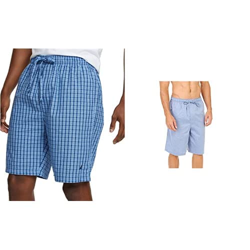 Nautica Men's Soft Woven 100% Cotton Elastic Waistband Sleep Pajama Short