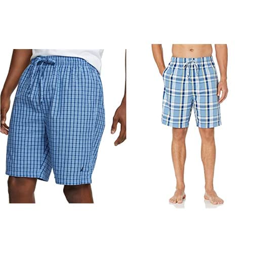 Nautica Men's Soft Woven 100% Cotton Elastic Waistband Sleep Pajama Short
