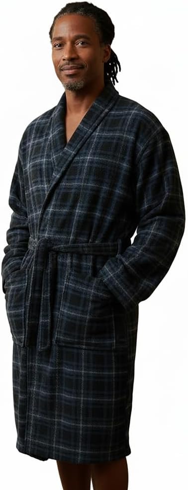 Beverly Hills Polo Club Men's Beverly Hills Polo Micro Fleece Loungewear Robes