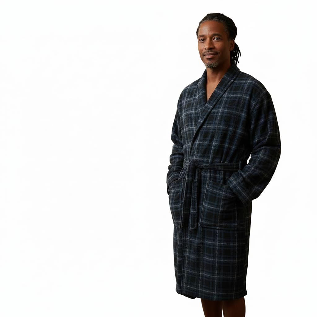 Beverly Hills Polo Club Men's Beverly Hills Polo Micro Fleece Loungewear Robes