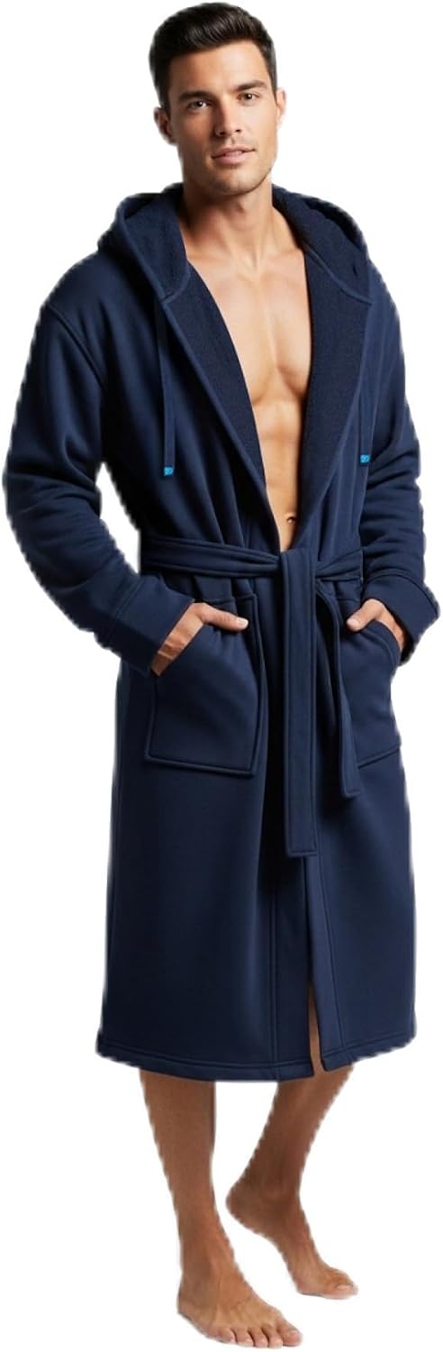 DudeRobe Men's Robe – Hooded TERRY Bath Robe for Men with Pockets | Soft, Comfy Men’s Bathrobe from Shark Tank
