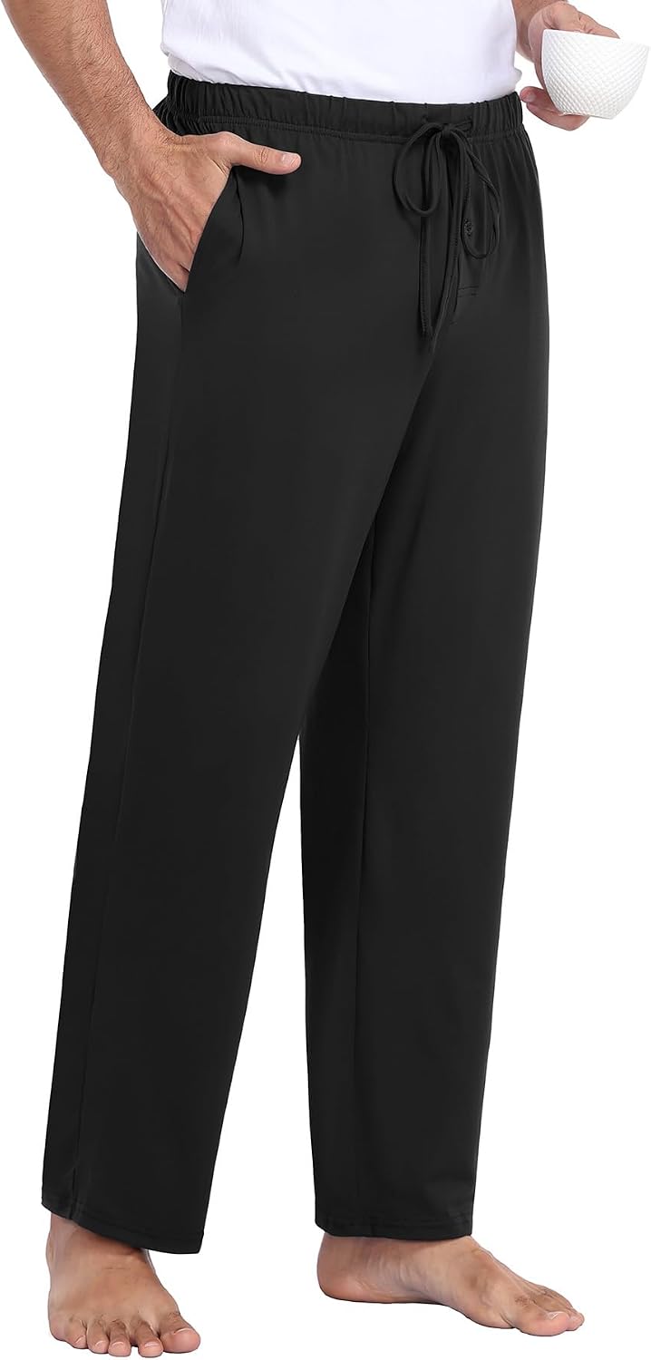 NITAGUT Men's Pajama Pants – Lightweight Sleep Lounge Bottoms with Pockets