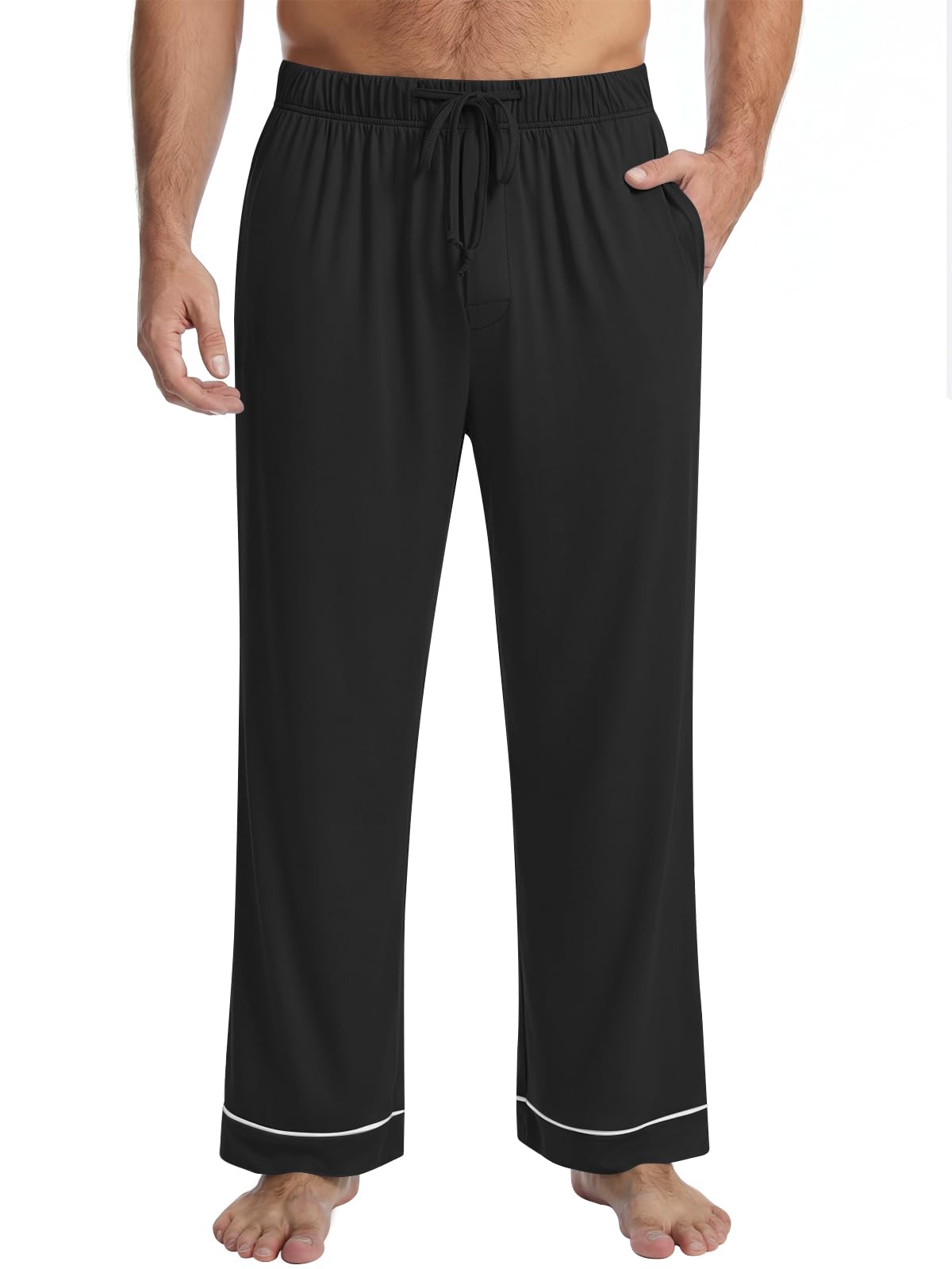 Mens Pajama Pants Soft Lounge Pjs Sleep Bottoms with Pockets M-3XL