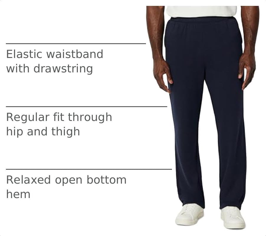 Amazon Essentials Men's Regular-Fit Soft Cotton Open-Hem Sweatpants