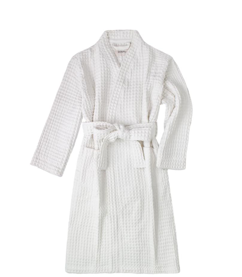 Luxury Organic Japanese Cotton Hotel & Spa Waffle Bathrobe for Men and Women (Hooded/Kimono)