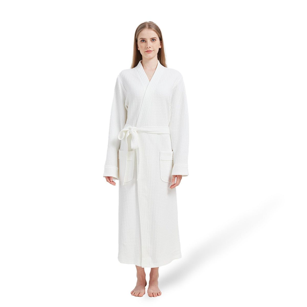 Waffle Robe for Women, Soft Cotton Spa Robes for Summer, Lightweight Knit Waffle Bathrobe, Kimono Bathrobes