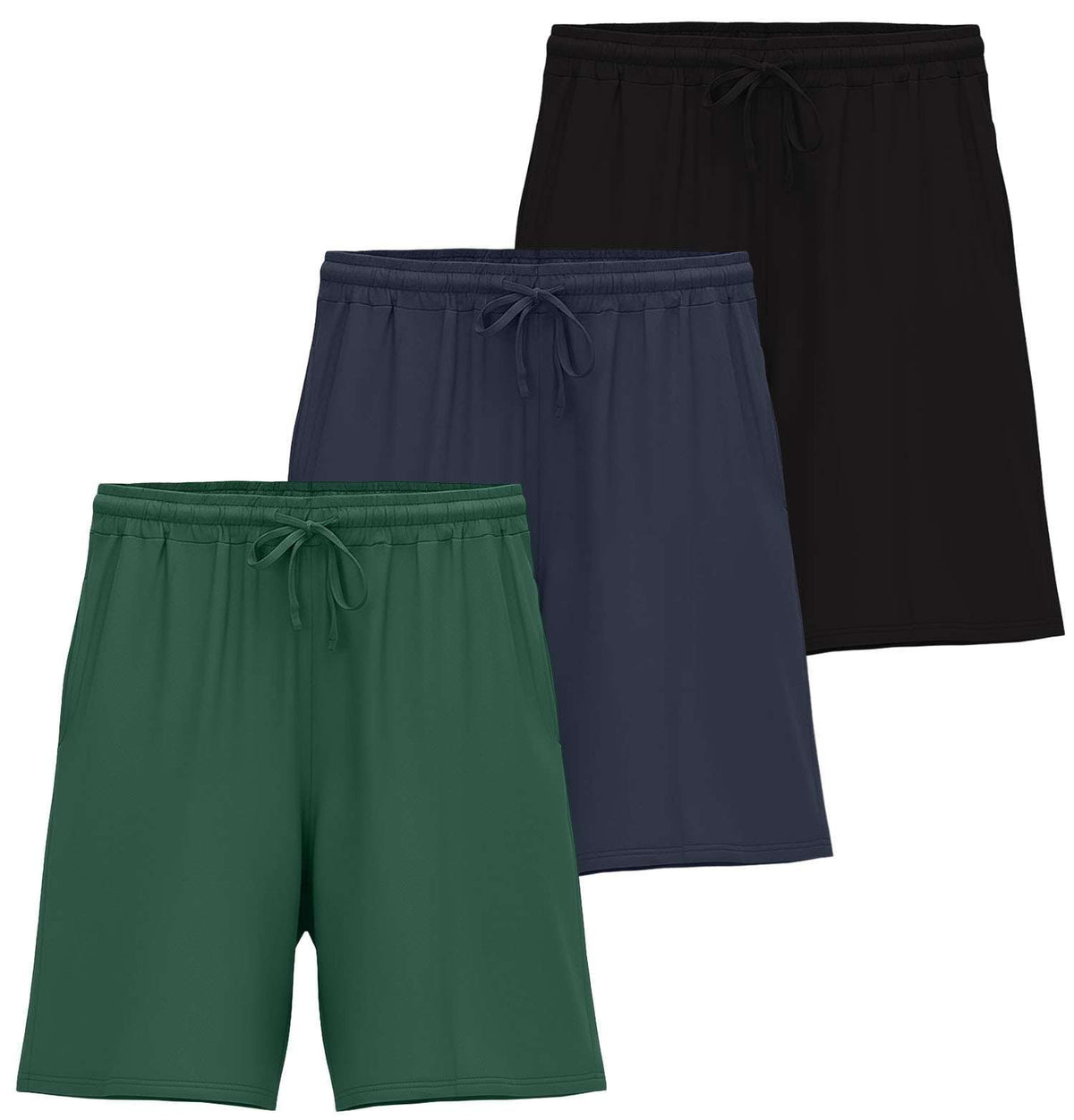 3 Pack Men's Pajama Shorts Sleep Lounge Casual PJ Comfy Cooling Pockets