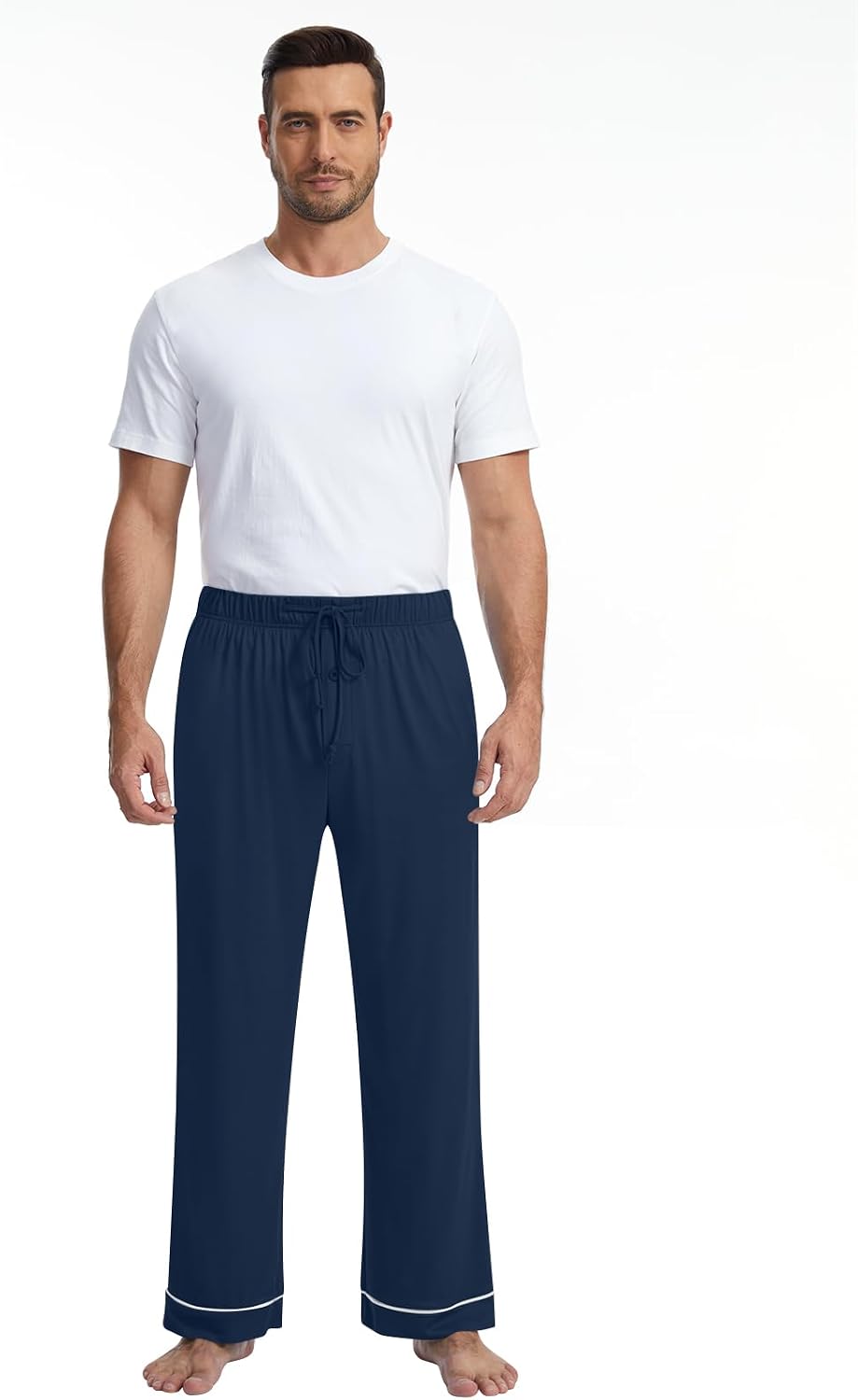 Mens Pajama Pants Soft Lounge Pjs Sleep Bottoms with Pockets M-3XL