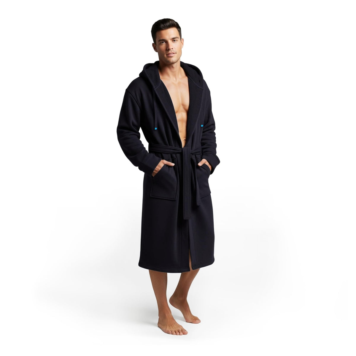 DudeRobe Men's Robe – Hooded TERRY Bath Robe for Men with Pockets | Soft, Comfy Men’s Bathrobe from Shark Tank