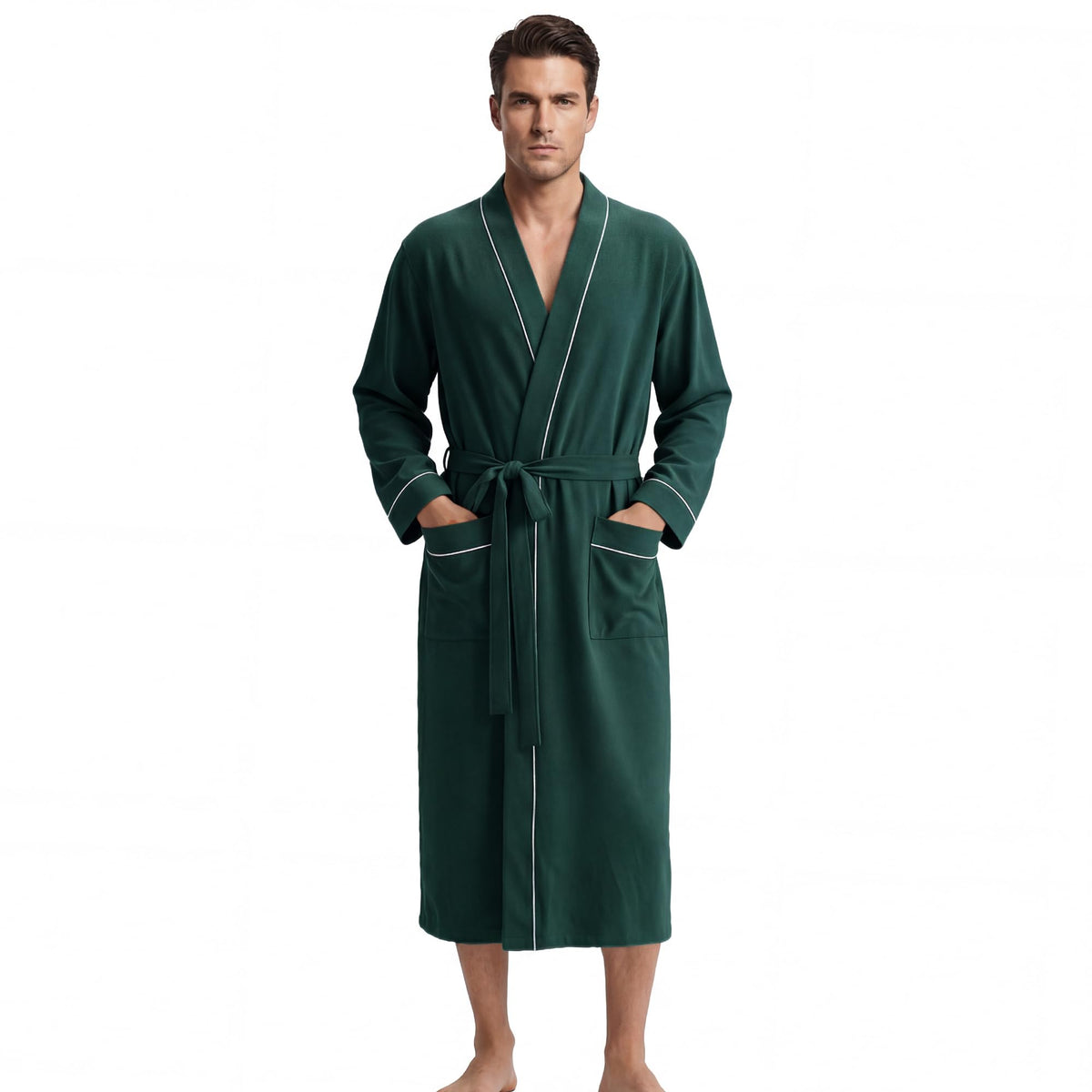 U2SKIIN Mens 100% Cotton Cozy Robe, Ultra Soft Lightweight Bathrobe for Men
