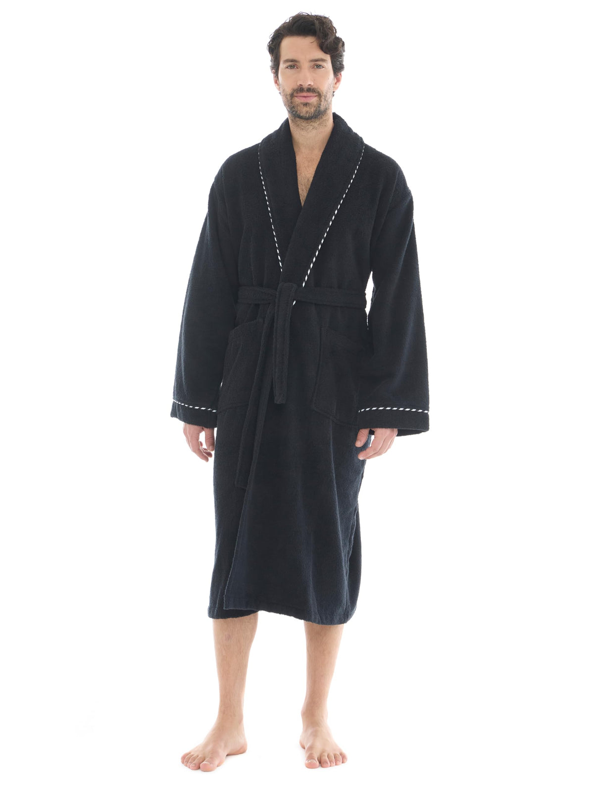 Luxurious Men's Robe, 100% Turkish Cotton, Bathrobe Men, Long Spa Robe