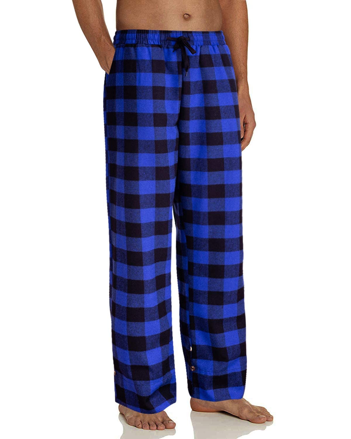 Mens Flannel Pajama Pants Plaid Heavyweight Cotton PJs Bottoms Sleepwear