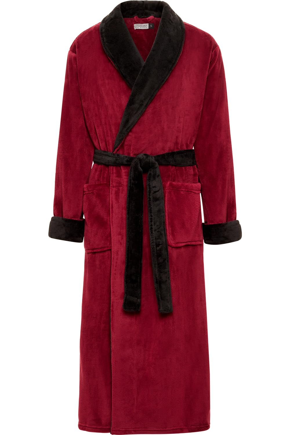 Men's Plush Fleece Robe, Warm Full Length Bathrobe, Big & Tall