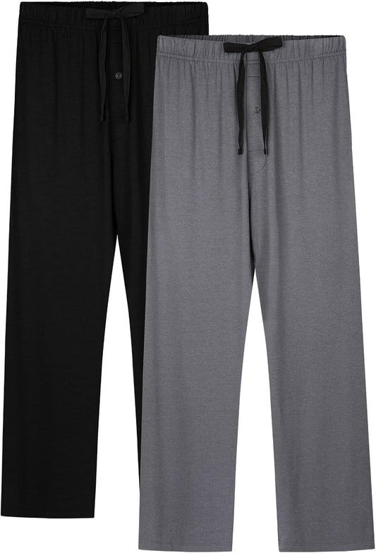 BAMBOO COOL Mens Pajama Pants Lightweight Sleep Bottoms with Pockets