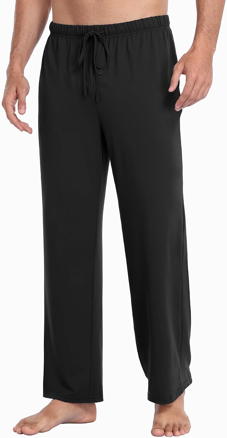 NITAGUT Men's Pajama Pants – Lightweight Sleep Lounge Bottoms with Pockets