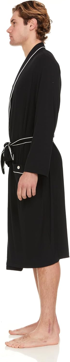 Mens Luxury Robe - Night & Day Knit Micro Modal Mens Robe - Mens Robes Soft and Ultra Comforable