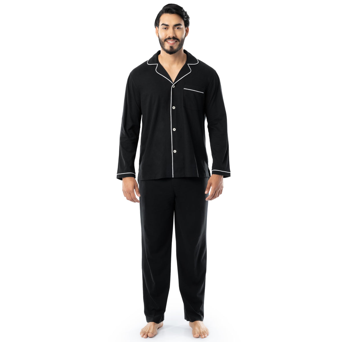 Fruit of the Loom Men's Jersey Knit Pajama Sleep Set