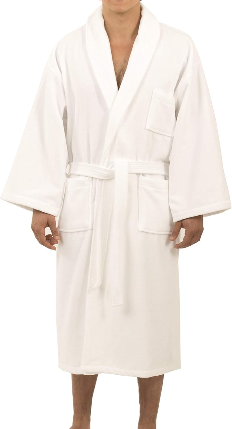 Alpine Swiss Pure Cotton Mens Terry Cloth Bathrobe Super Absorbent Spa Robe