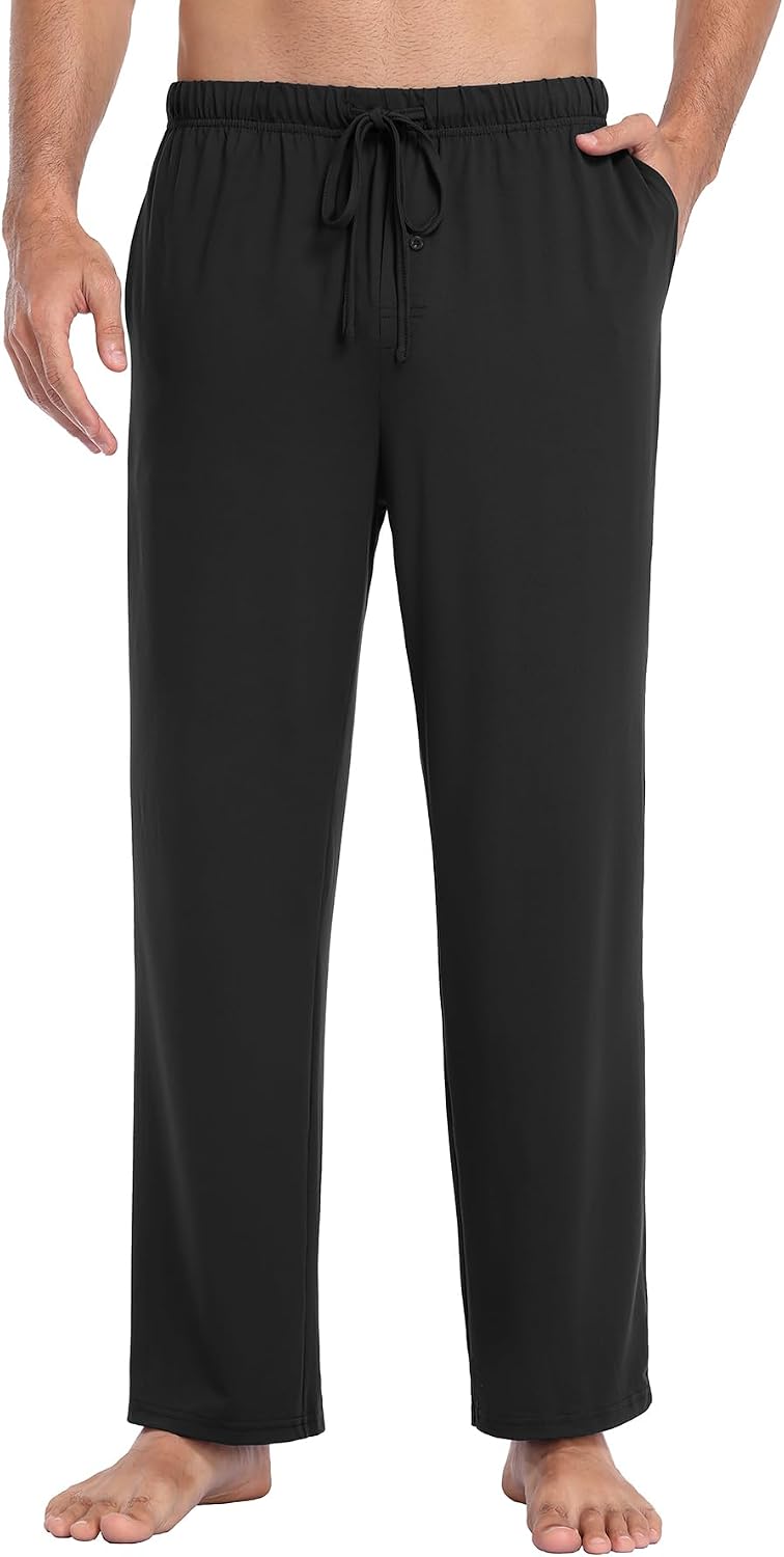 NITAGUT Men's Pajama Pants – Lightweight Sleep Lounge Bottoms with Pockets