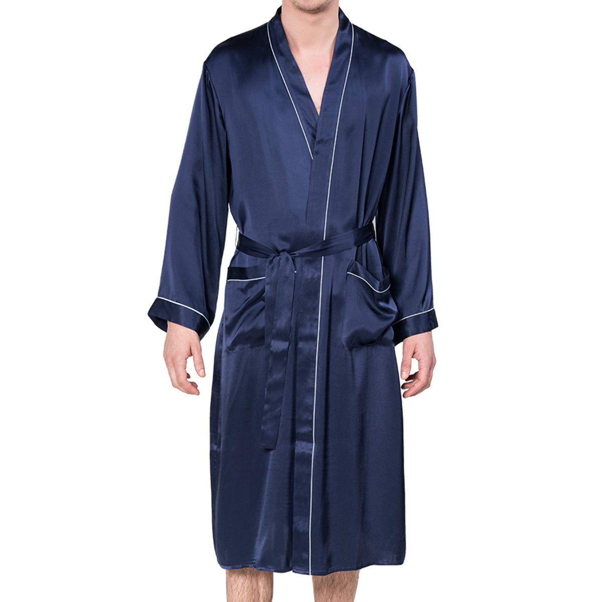 COLD POSH 19MM Mulberry Silk Robe Men Lightweight Kimono