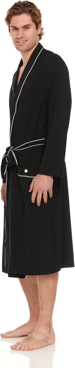 Mens Luxury Robe - Night & Day Knit Micro Modal Mens Robe - Mens Robes Soft and Ultra Comforable