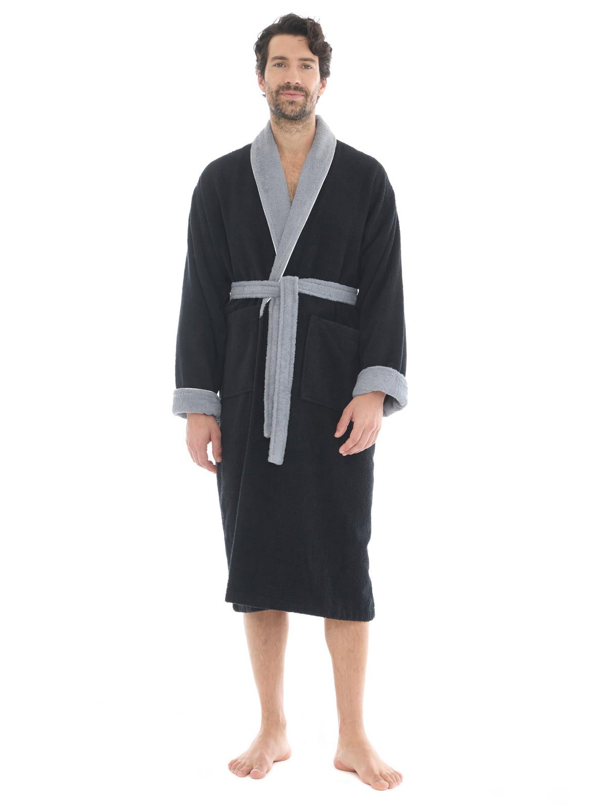 Luxurious Men's Robe, 100% Turkish Cotton, Bathrobe Men, Long Spa Robe