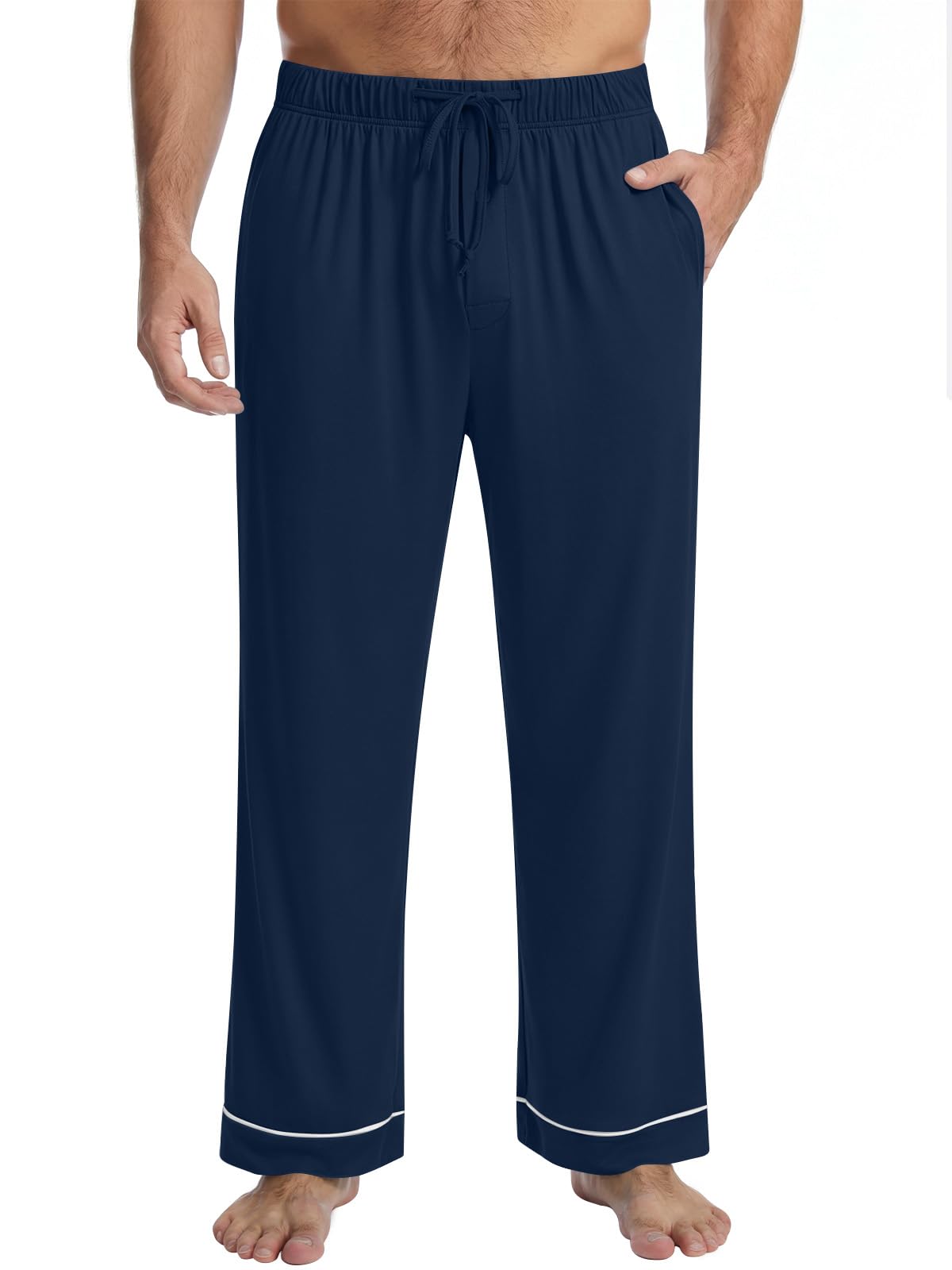 Mens Pajama Pants Soft Lounge Pjs Sleep Bottoms with Pockets M-3XL