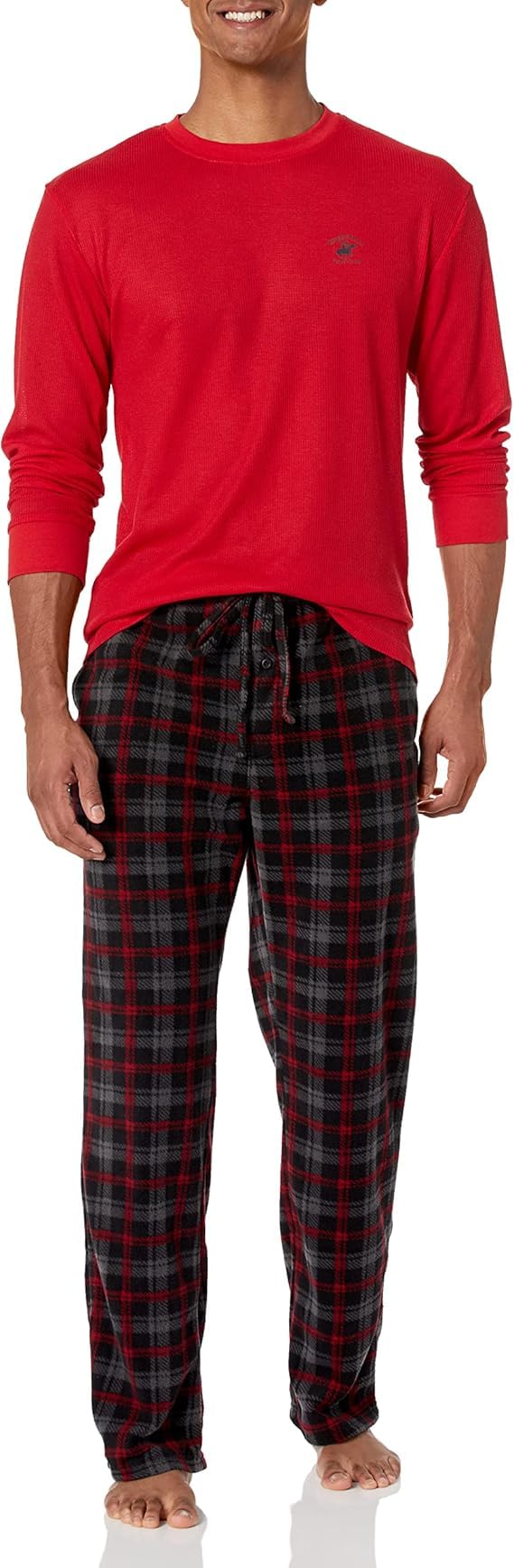 Beverly Hills Polo Club Men's Beverly Hills Polo Polar Fleece Set W/Ls Thermal Top