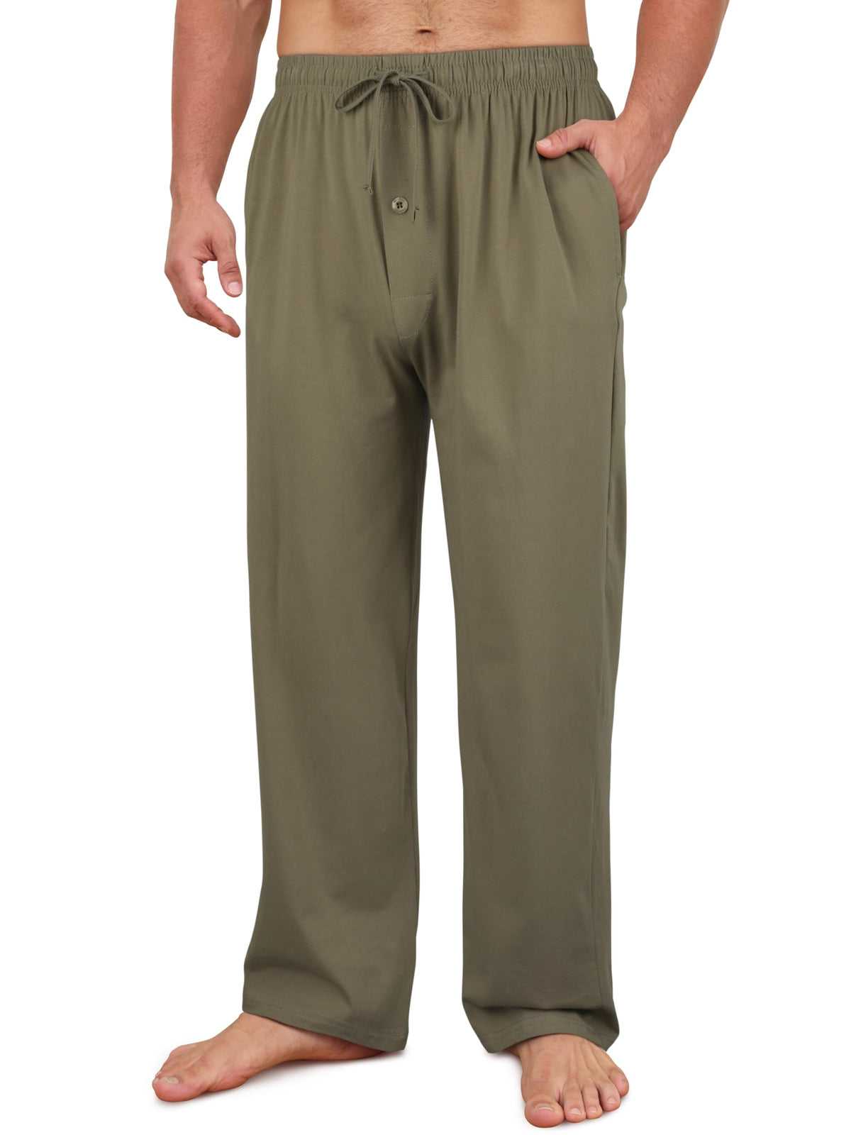 Men's Cotton Pajama Pants Soft Pjs Bottoms Lounge Sleepwear