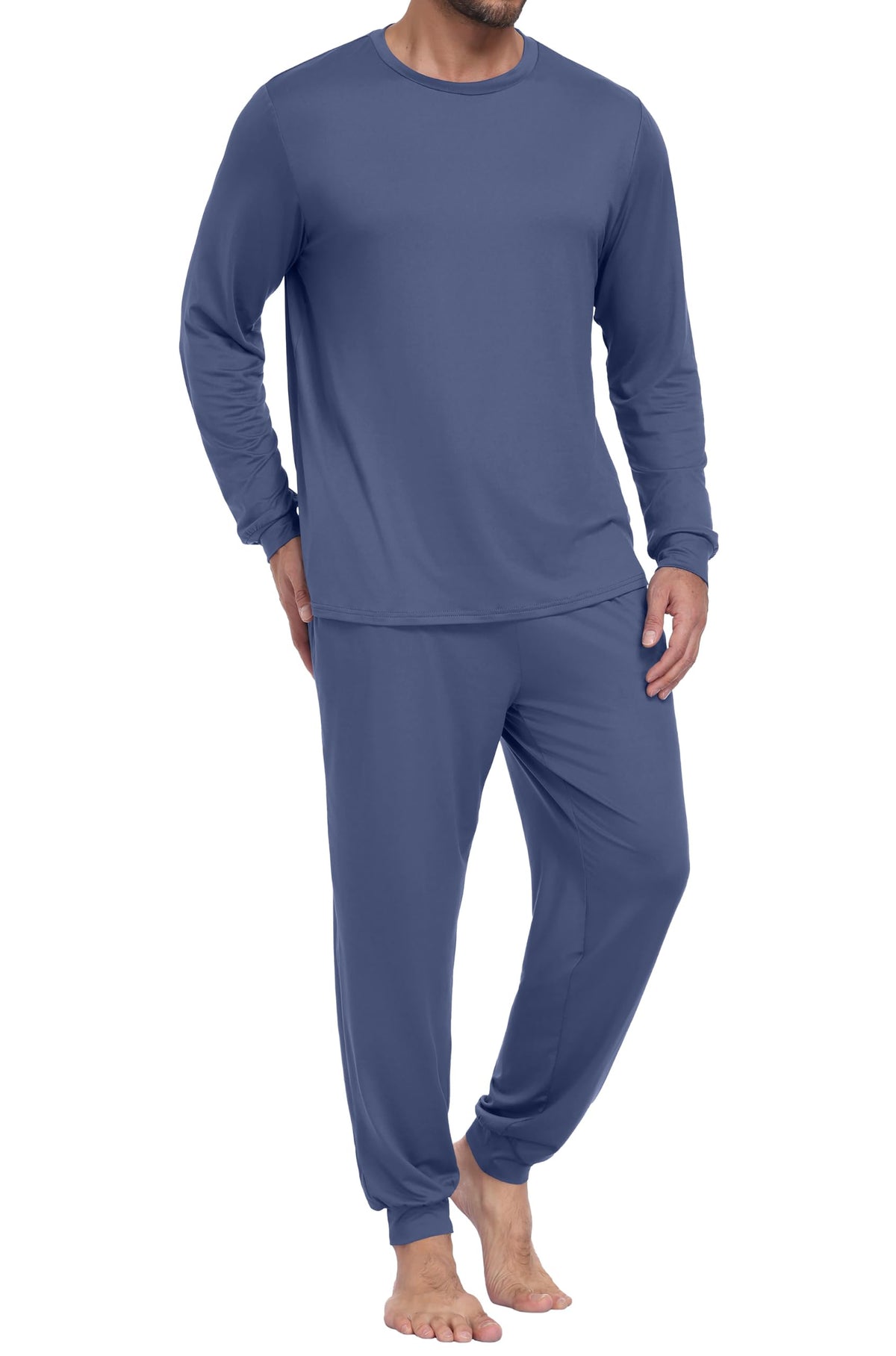 PrinStory Pajamas Set for Men & Women Long Sleeve Soft Sleepwear S-2XL