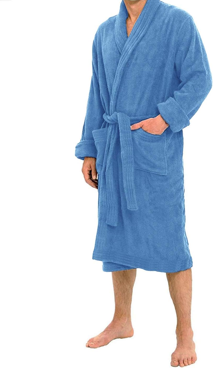 Marquess All-Cotton Bathrobe Thick Plush Cloth Housecoat Terry Toweling, Sweat Steaming Clothes Comfortable & Warm
