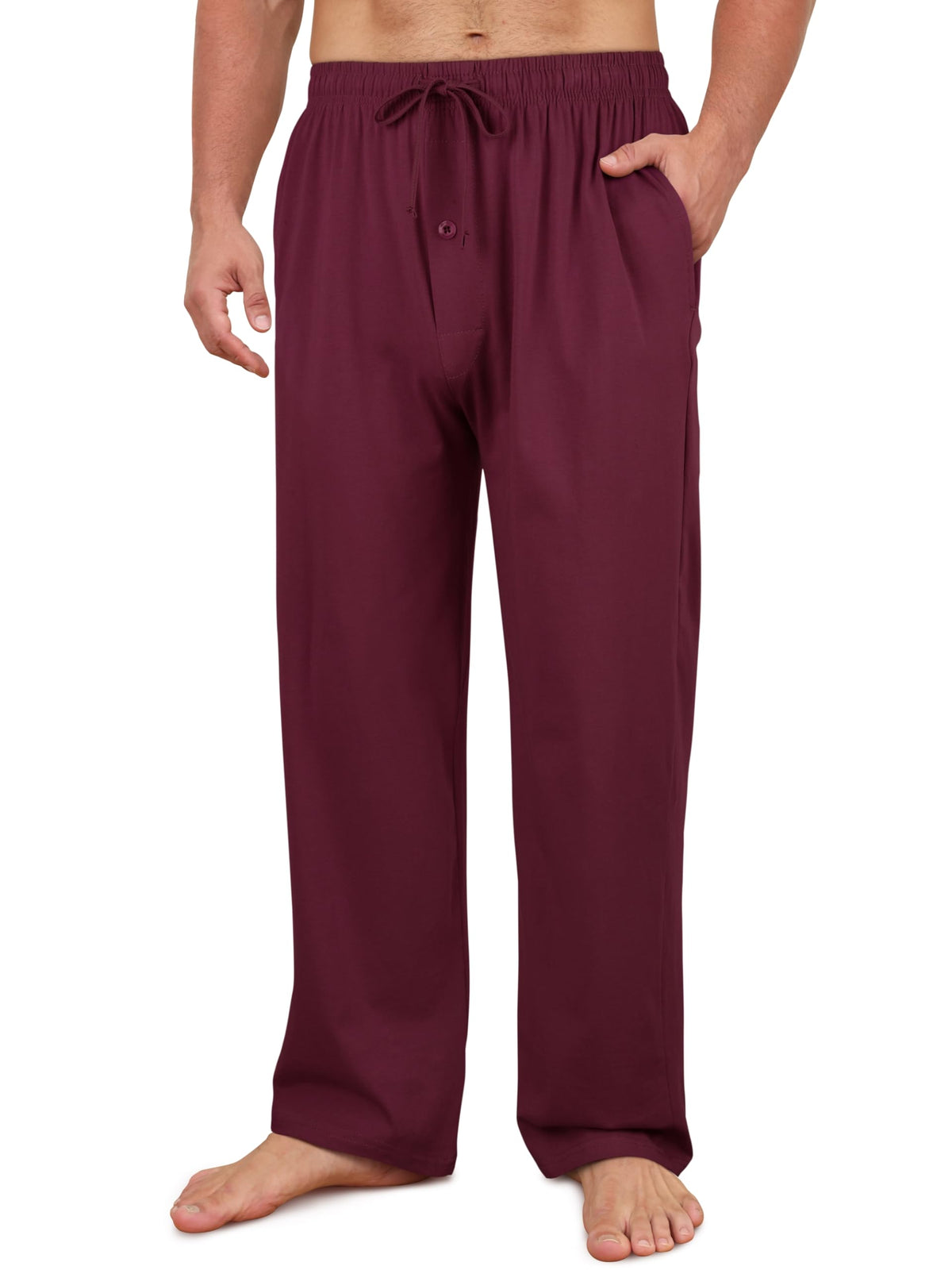 Men's Cotton Pajama Pants Soft Pjs Bottoms Lounge Sleepwear
