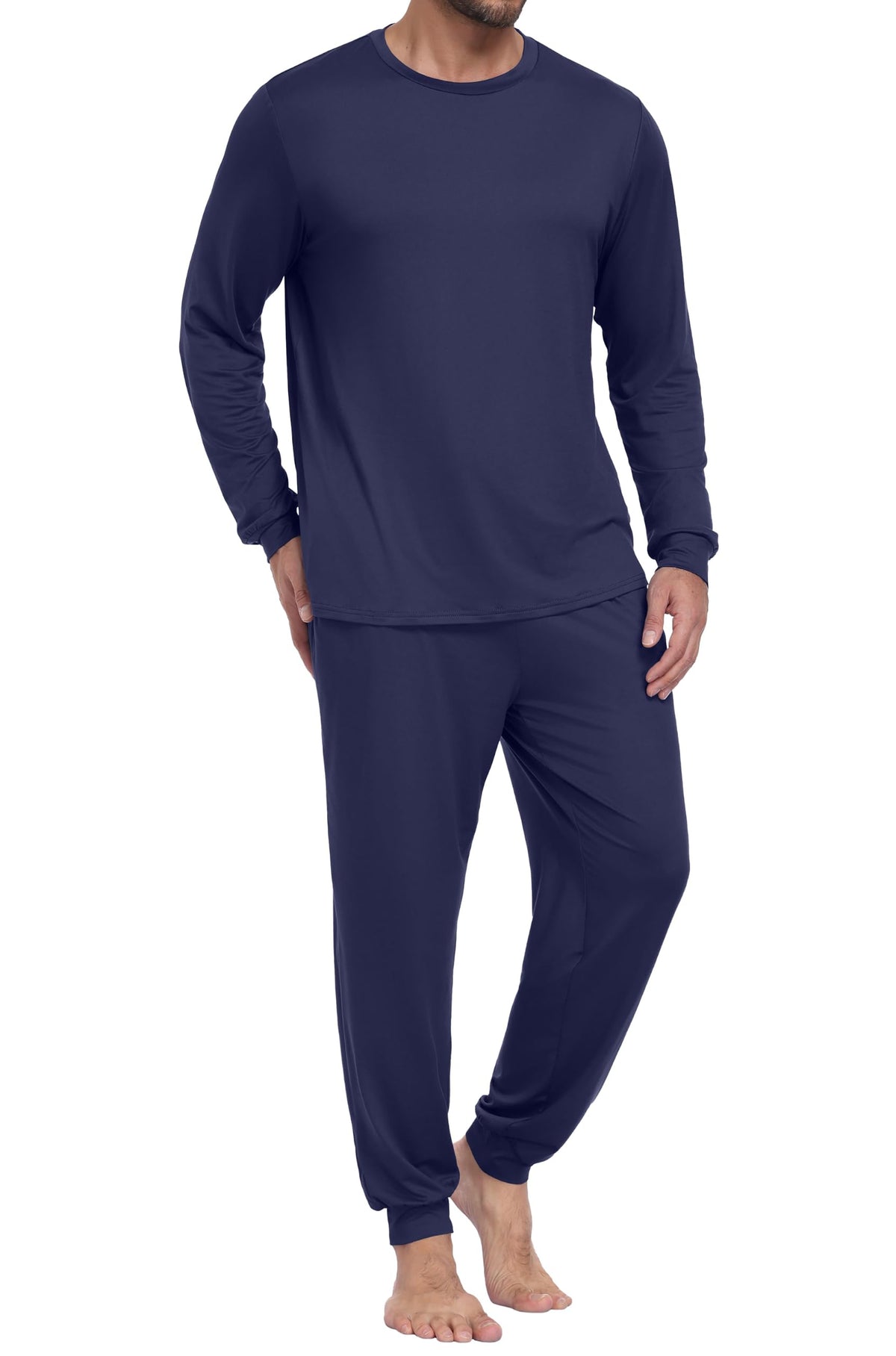 PrinStory Pajamas Set for Men & Women Long Sleeve Soft Sleepwear S-2XL