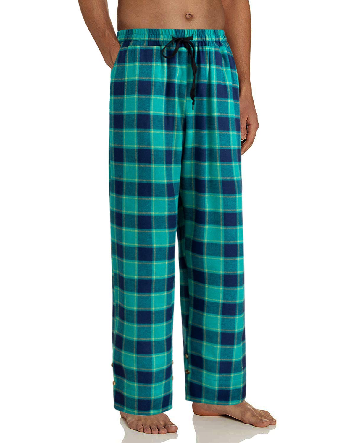 Mens Flannel Pajama Pants Plaid Heavyweight Cotton PJs Bottoms Sleepwear
