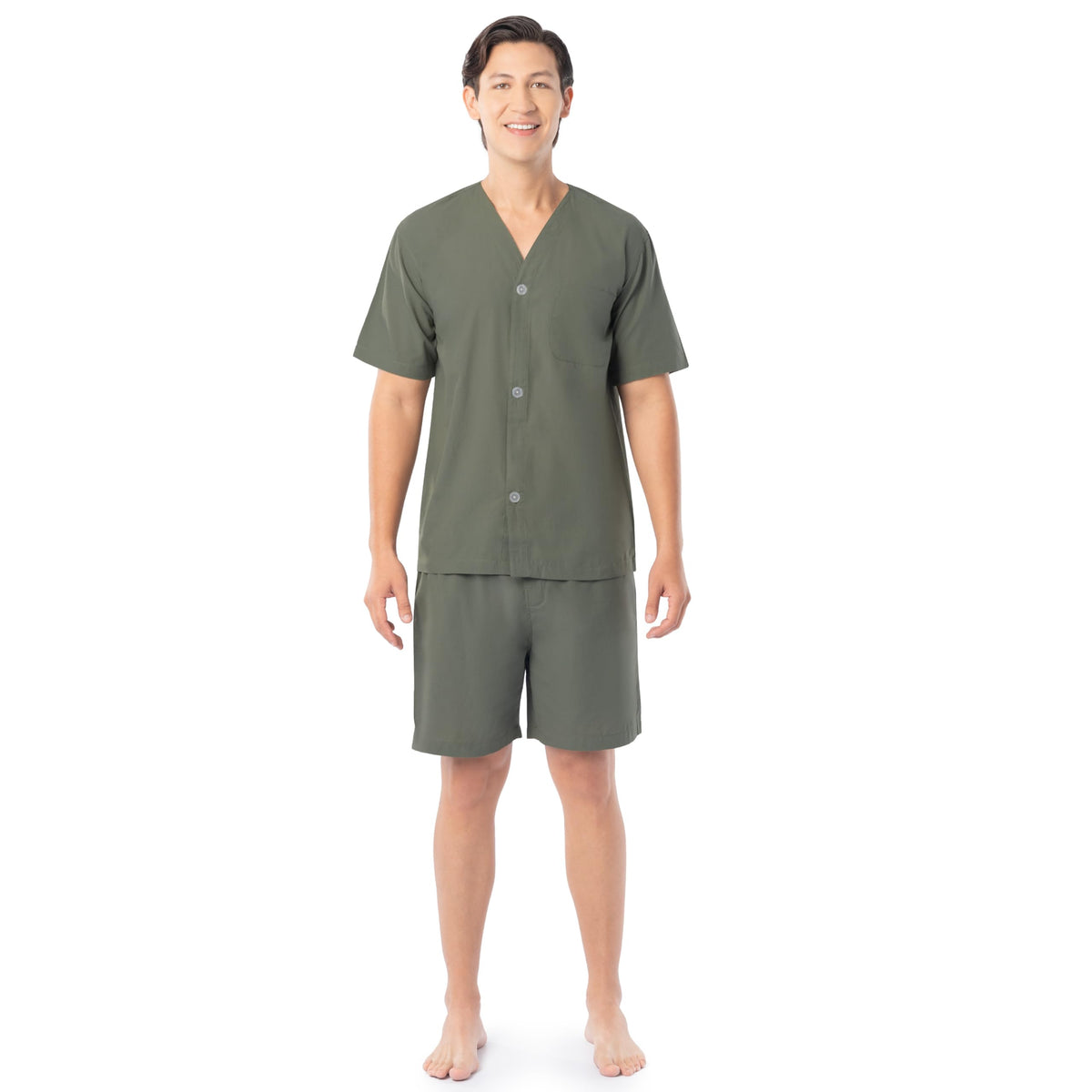 Fruit of the Loom Men's Broadcloth Short Sleeve Pajama Set