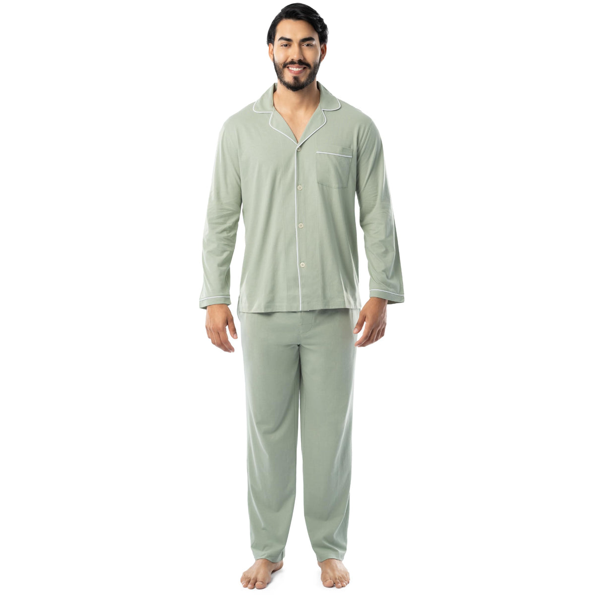 Fruit of the Loom Men's Jersey Knit Pajama Sleep Set