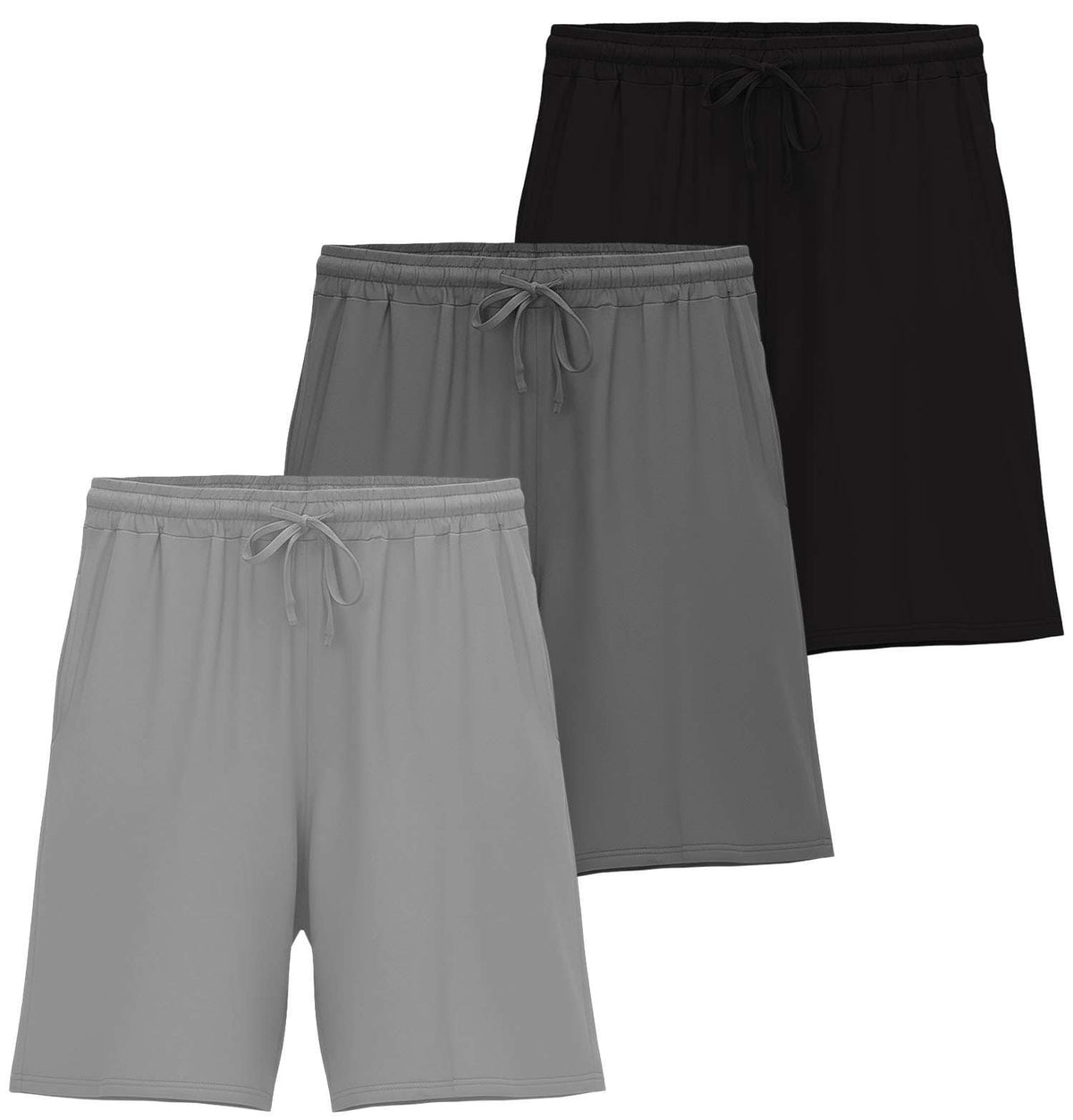 3 Pack Men's Pajama Shorts Sleep Lounge Casual PJ Comfy Cooling Pockets
