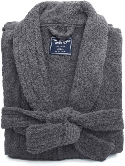 Ramesses Bathrobe Mens,Premium Thick Terry Cloth Bathrobe,Towel Bath robe Long–Staple Combed Men's Cotton Robe