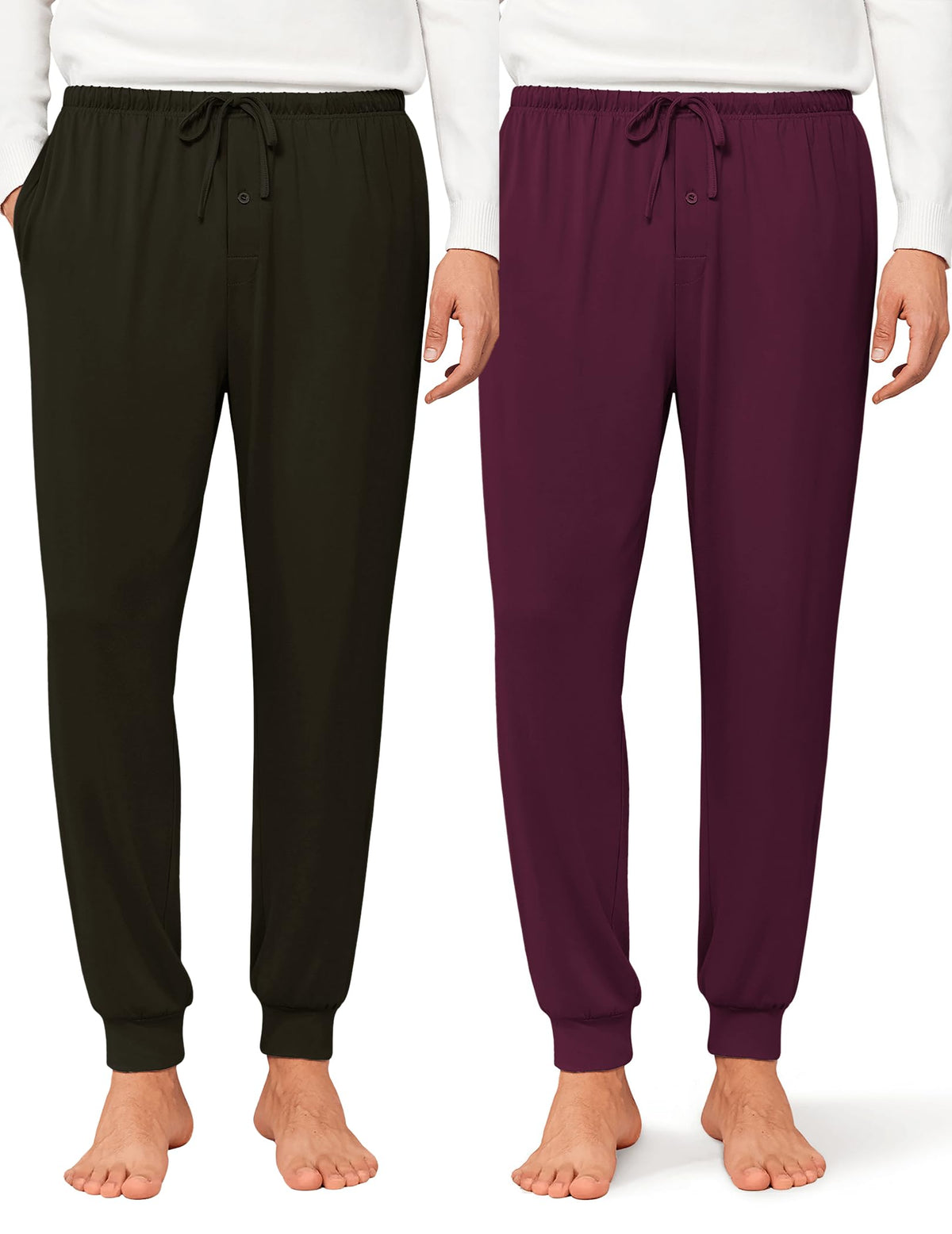 Ekouaer Mens Pajama Pants Jogger Comfy Loungewear with Pockets Drawstring