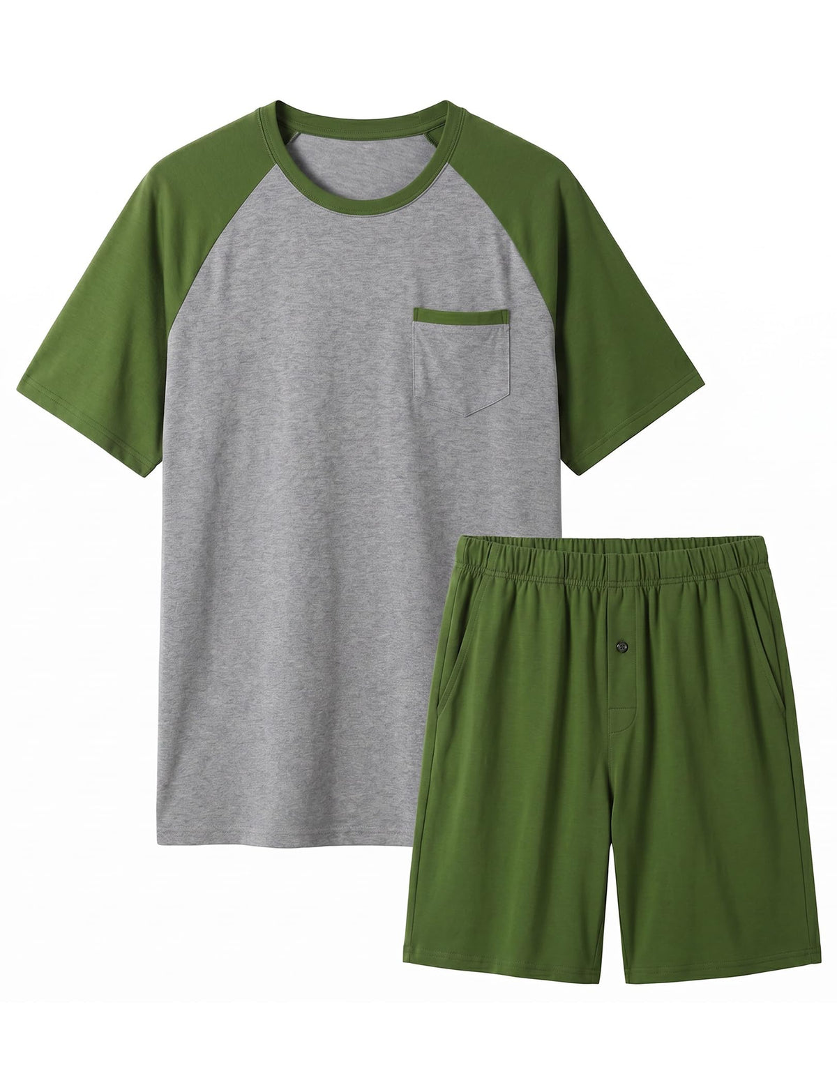 Ekouaer Mens Pajamas Set Bamboo Viscose Short Sleeve Pjs Sets