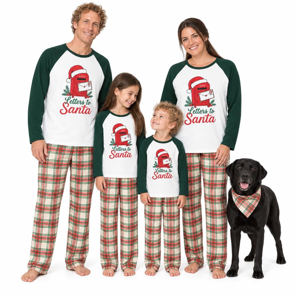 IFFEI Family Christmas Pajamas Matching Sets with Festive Tops and Pockets