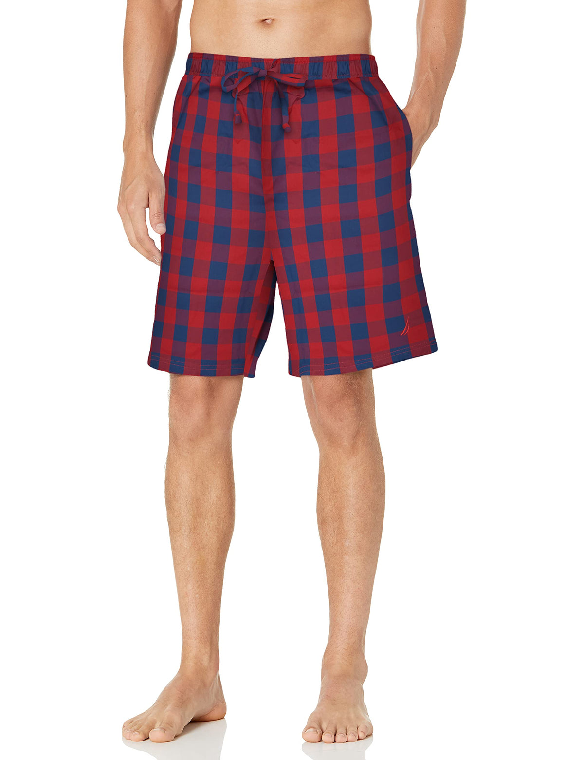 Nautica Men's Soft Woven 100% Cotton Elastic Waistband Sleep Pajama Short