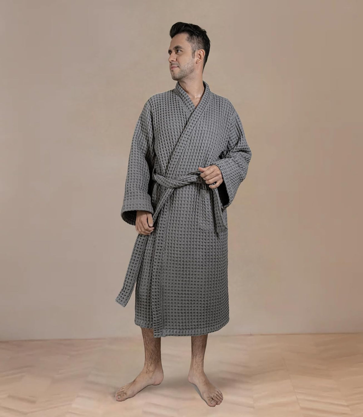 Luxury Organic Japanese Cotton Hotel & Spa Waffle Bathrobe for Men and Women (Hooded/Kimono)