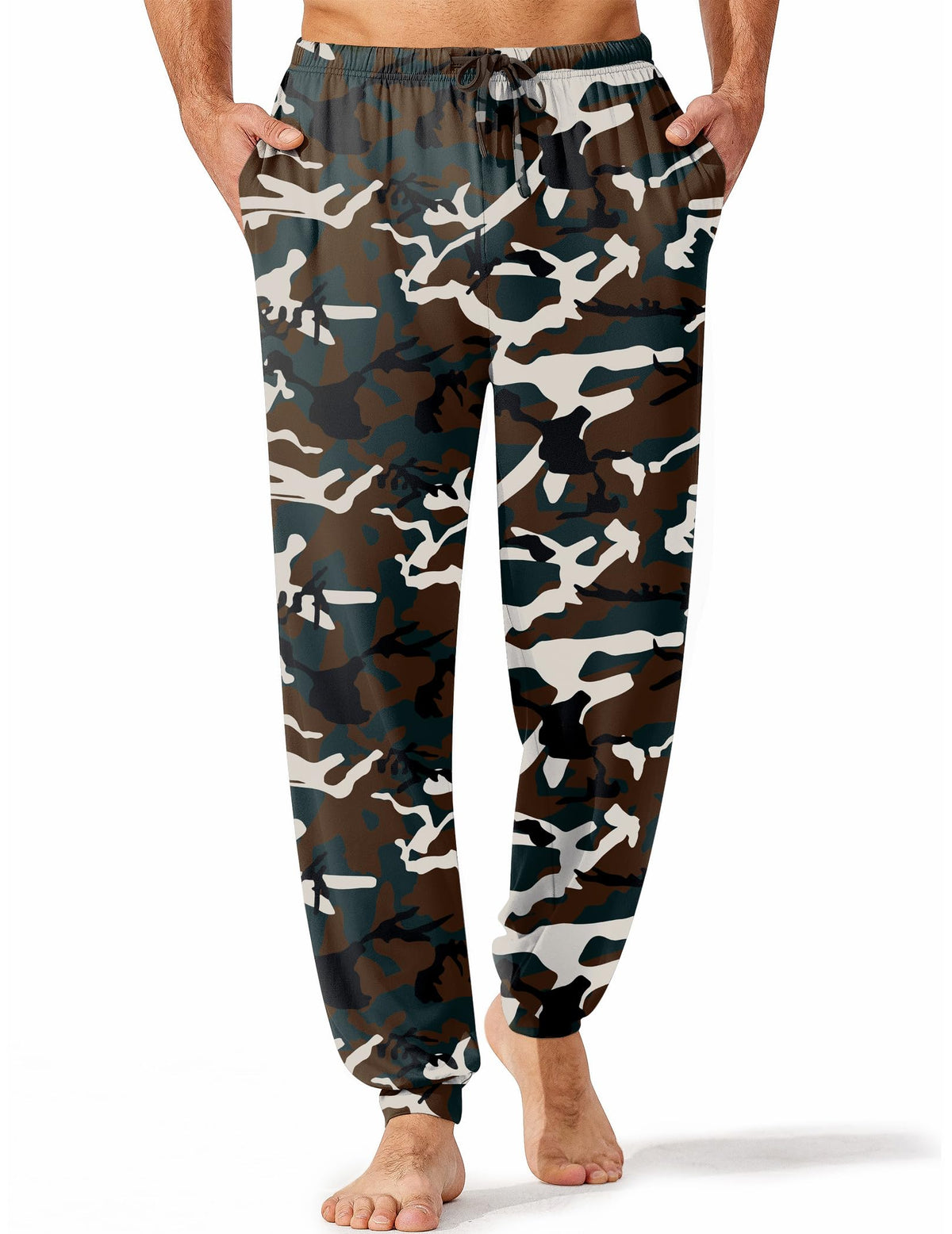 Ekouaer Mens Pajama Pants Jogger Comfy Loungewear with Pockets Drawstring